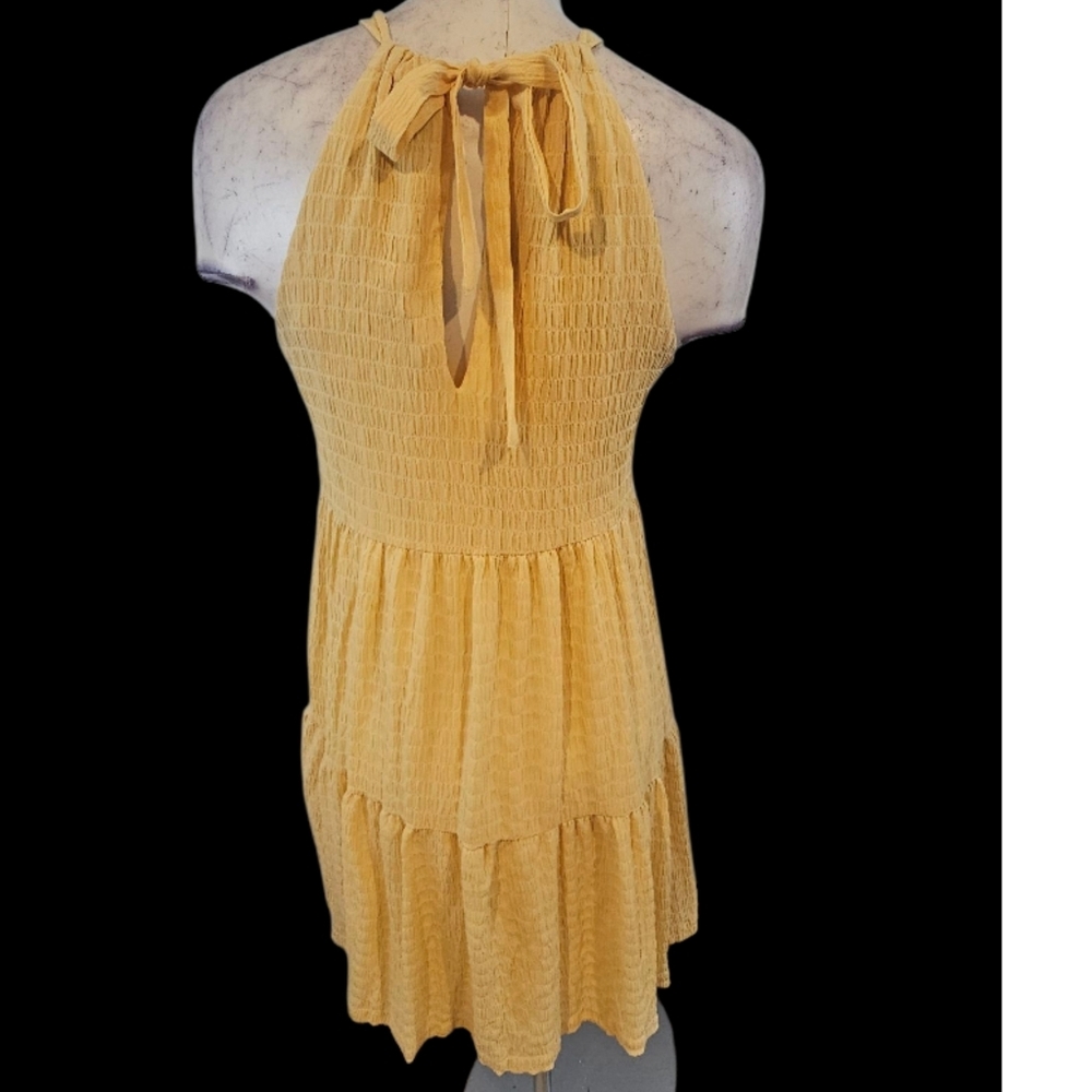 A New Day Size XS Yellow Halter Dress - Picture 3 of 7
